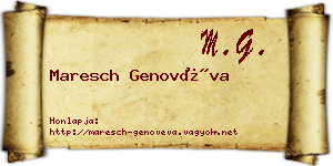 Maresch Genovéva névjegykártya